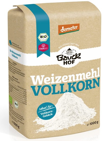 Αλεύρι Σιταριού Ολικής Άλεσης (1kg) Bauckhof