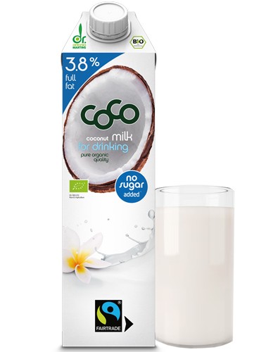 Γάλα Καρύδας Χωρίς Ζάχαρη Πλήρες 3.8% (1L) Dr. Martins