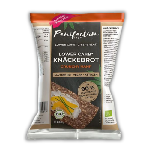 Low-Carb Κράκερς με 'Σπόρους Κάνναβης' - Χωρίς Γλουτένη (200γρ) Panifactum Low-Carb Κράκερς με 'Σπόρους Κάνναβης' - Χωρίς Γλουτένη (200γρ) Panifactum