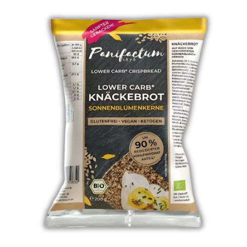 Low-Carb Κράκερς με 'Ηλιόσπορο' - Χωρίς Γλουτένη (200γρ) Panifactum Low-Carb Κράκερς με 'Ηλιόσπορο' - Χωρίς Γλουτένη (200γρ) Panifactum