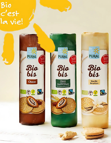 Μπισκότα με γέμιση Κρέμα Βανίλια Bourbon (320γρ) Pural