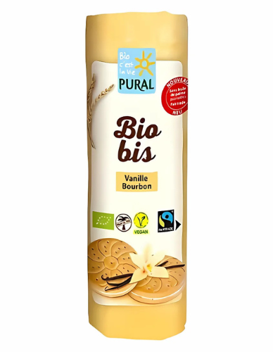 Μπισκότα με γέμιση Κρέμα Βανίλια Bourbon (320γρ) Pural