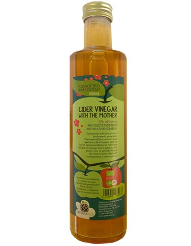 Μηλόξυδο Φυσικής Ζύμωσης 'With the Mother' (500ml) Green Bay
