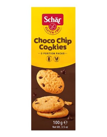 Μπισκότα με Κομμάτια Σοκολάτας 'Choco Chip' Χωρίς Γλουτένη/Λακτόζη (100γρ) Schar