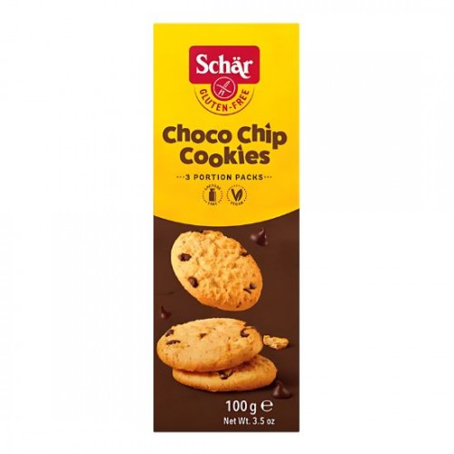 Μπισκότα με Κομμάτια Σοκολάτας 'Choco Chip' Χωρίς Γλουτένη/Λακτόζη (100γρ) Schar
