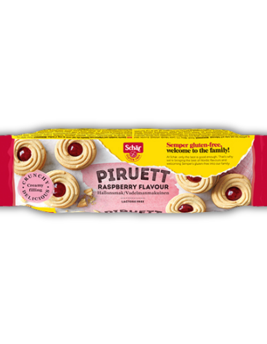 Μπισκότα "Piruett" με γέμιση Σμέουρο ΧΓΛ (110γρ) Schar