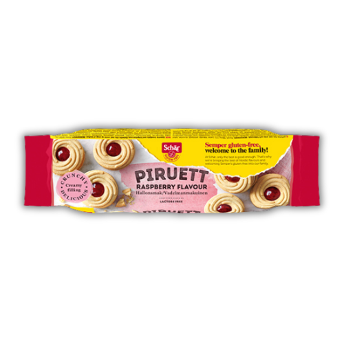 Μπισκότα "Piruett" με γέμιση Σμέουρο ΧΓΛ (110γρ) Schar Μπισκότα "Piruett" με γέμιση Σμέουρο ΧΓΛ (110γρ) Schar