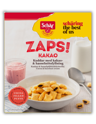 Δημητριακά 'ZAPS' ΧΓΛ με Φουντούκι & Κακάο (300γρ) Schar