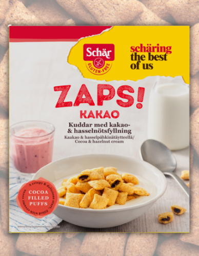 Δημητριακά 'ZAPS' ΧΓΛ με Φουντούκι & Κακάο (300γρ) Schar