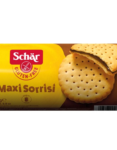 Μπισκότα Σάντουιτς με Γέμιση Κακάο 'Maxi Sorrisi' Χωρίς Γλουτένη (250γρ) Schar