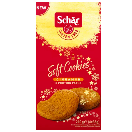 Soft Cookies Μπισκότα με Κανέλα - Χωρίς Γλουτένη (210γρ) Schar