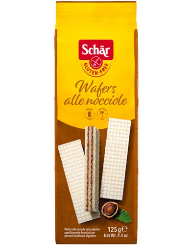 Γκοφρετίνια με Πραλίνα Φουντουκιού 'Wafers' Χωρίς Γλουτένη (125γρ) Schar