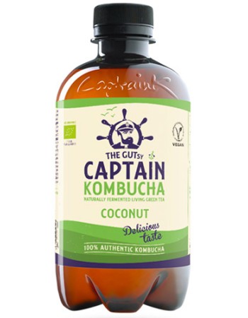 Κομπούχα γεύση 'Καρύδα' (400ml) Captain Kombucha
