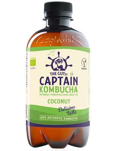 Κομπούχα γεύση 'Καρύδα' (400ml) Captain Kombucha