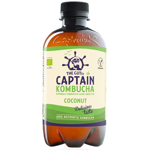 Κομπούχα γεύση 'Καρύδα' (400ml) Captain Kombucha