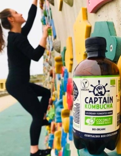 Κομπούχα γεύση 'Καρύδα' (400ml) Captain Kombucha