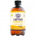 Κομπούχα γεύση 'Τζίντζερ - Λεμόνι' (400ml) Captain Kombucha