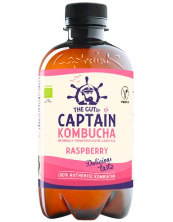 Κομπούχα γεύση 'Ράσμπερι' (400ml) Captain Kombucha