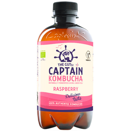 Κομπούχα γεύση 'Ράσμπερι' (400ml) Captain Kombucha