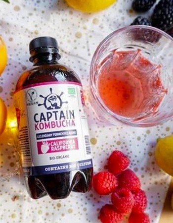 Κομπούχα γεύση 'Ράσμπερι' (400ml) Captain Kombucha