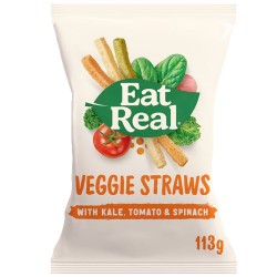 Τσιπς με Kale, Τομάτα & Σπανάκι 'Veggie Straws' - Χωρίς Γλουτένη (113γρ) Eat Real