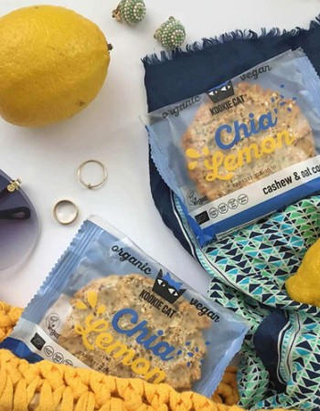 Vegan Μπισκότο Βρώμης-Κάσιους με Chia & Λεμόνι ΧΓΛ (50γρ) Kookie Cat