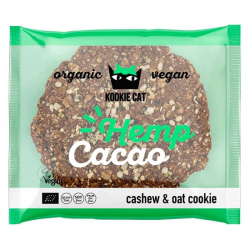 Vegan Μπισκότο Βρώμης-Κάσιους με Κάνναβη & Κακάο (50γρ) Kookie Cat