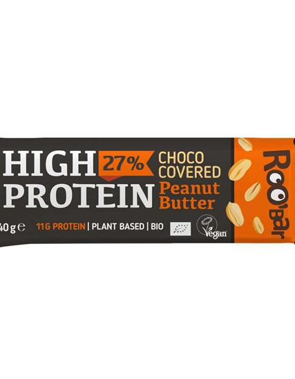 Vegan Μπάρα Πρωτεΐνης με Φιστίκια & Επικάλυψη Σοκολάτας Χ/ΓΛ (40γρ) Roobar