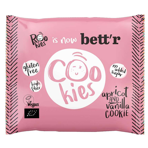 Vegan Μπισκότο 'Rookies Cookies' Βερίκοκο & Βανίλια - Χωρίς Γλουτένη (40γρ) Rookies