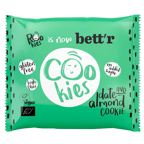 Vegan Μπισκότο 'Rookies Cookies' Χουρμάδες & Αμύγδαλα - Χωρίς Γλουτένη (40γρ) Rookies