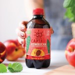 Κομπούχα γεύση 'Ροδάκινο' (400ml) Captain Kombucha