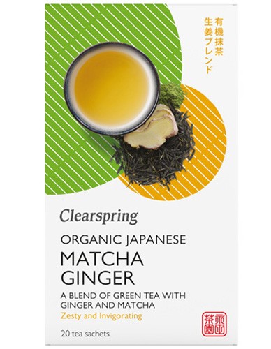 Πράσινο Τσάι με Τζίντζερ & Matcha (20φκλ) Clearspring