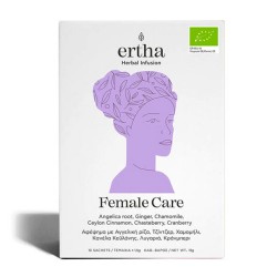 Αφέψημα Τσάι 'Female Care' Αγγελική, Τζίντζερ, Χαμομήλι, Κανέλα, Κράνμπερι (10φκλ) Ertha