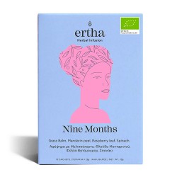 Αφέψημα Τσάι 'Nine Months' Μελισσόχορτο, Μανταρίνι, Βατόμουρο, Σπανάκι (10φκλ) Ertha