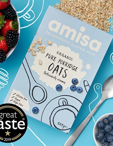 Ποριτζ Νιφάδες Βρώμης - Χωρίς Γλουτένη (325gr) Amisa