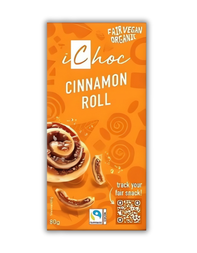 Vegan Σοκολάτα με Γέμιση Cinnamon Roll (80γρ) iChoc