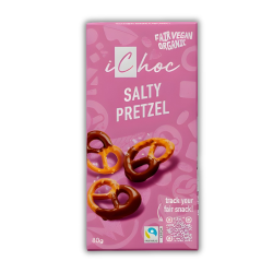 Vegan Σοκολάτα 'Αλατισμένο Πρέτσελ' (80γρ) iChoc