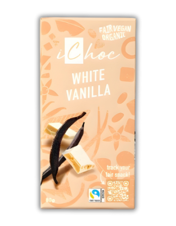 Vegan Λευκή Σοκολάτα 'Βανίλια Bourbon' (80γρ) iChoc
