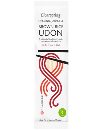 Udon Noodles από Σιτάρι & Καστανό Ρύζι (200γρ) Clearspring