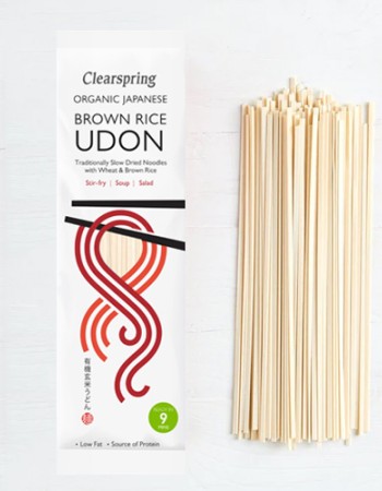 Udon Noodles από Σιτάρι & Καστανό Ρύζι (200γρ) Clearspring