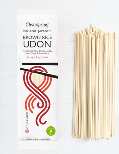 Udon Noodles από Σιτάρι & Καστανό Ρύζι (200γρ) Clearspring
