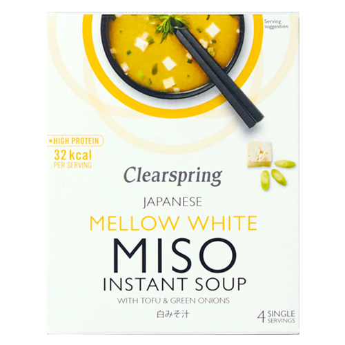 Miso Σούπα Λευκή με Τόφου 'Mellow White' (4 μερίδες) Clearspring
