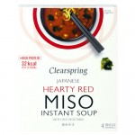 Miso Σούπα Κόκκινη με Λαχανικά Θαλάσσης 'Hearty Red' (4 μερίδες) Clearspring