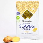 Τραγανό Σνακ από Φύκια Nori 'Seaveg Crispies' - Τζίντζερ (4γρ) Clearspring