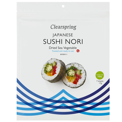 Έτοιμα Ψημένα Φυλλα Nori για Σούσι - Sushi Nori (7 φύλλα) Clearspring