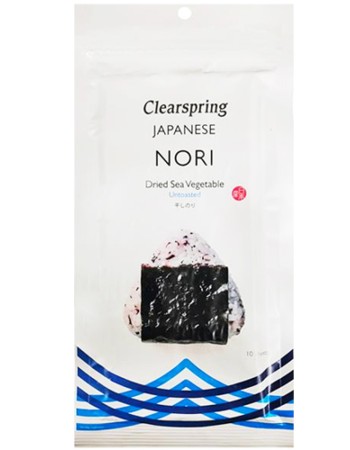 Φύλλα Nori για Σούσι - Άψητα  (10 φύλλα) Clearspring