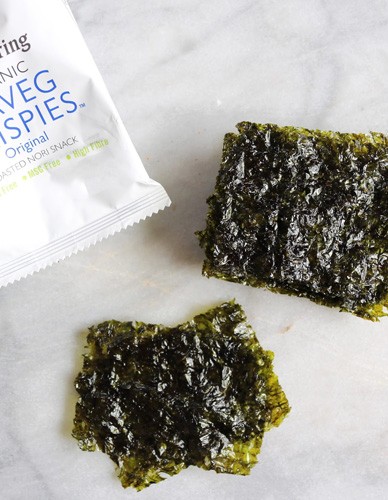 Τραγανό Σνακ από Φύκια Nori 'Seaveg Crispies' - Τζίντζερ (4γρ) Clearspring