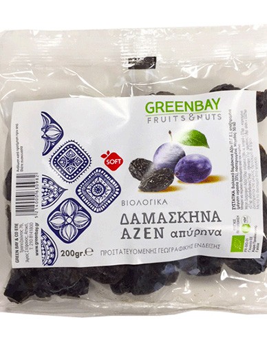 Αποξηραμένα Δαμάσκηνα Αζέν Απύρηνα (200γρ) Green Bay