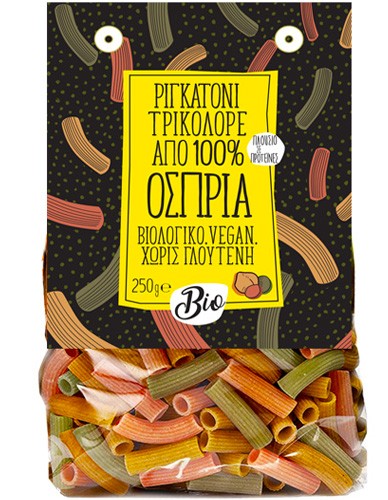 Ριγκατόνι Τρικολόρε από Όσπρια - Χωρίς Γλουτένη (250γρ) Green Bay