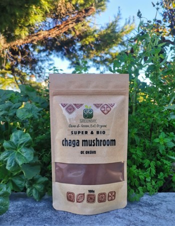 Chaga Mανιτάρι σε Σκόνη (100γρ) Green Bay
